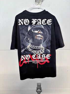 Left Point No Cage Left Point graphic tee Graphic Tee in Black & Red Size 2XL
